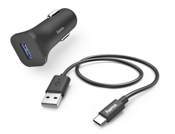 Hama Kfz-Ladeset USB Type-C (12W) Schwarz 2 Hama Kfz-Ladeset USB Type-C (12W) Schwarz – Bild 2