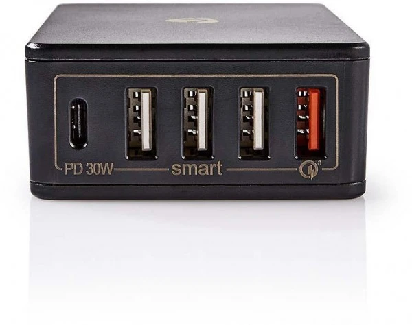 Nedis WCPD30W120BK Netzladegerät (3A) Schwarz 1 Nedis WCPD30W120BK Netzladegerät (3A) Schwarz