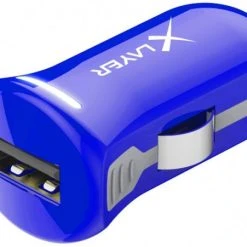 Alternative view of XLayer KFZ-Ladegerät USB Adapter 2.4A Colour Line Blau