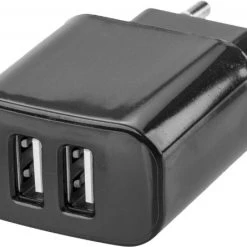 Peter Jäckel USB Travel Charger Compact 5V/2,4A Schwarz