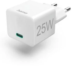 Hama Mini-Schnellladegerät USB-C (25W) Weiß