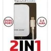 Peter Jäckel USB Travel Charger 2in1 Dual Port Lightning Weiß