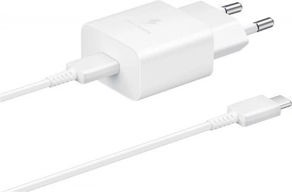 Samsung Schnellladeadapter USB Type-C (15W) Mit Datenkabel Weiß 1 Samsung Schnellladeadapter USB Type-C (15W) Mit Datenkabel Weiß