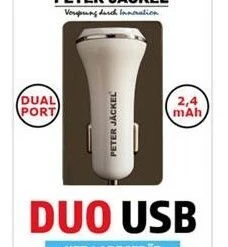Peter Jäckel USB Car Charger Dual Port Weiß