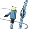Hama Lade-/Datenkabel Reflective (1,5 M) Blau USB Type-C>USB Type-C