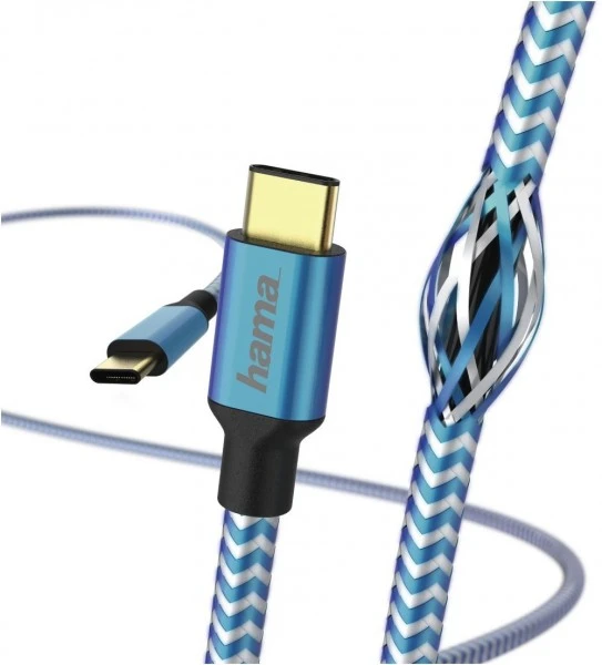 Hama Lade-/Datenkabel Reflective (1,5 M) Blau USB Type-C>USB Type-C 1 Hama Lade-/Datenkabel Reflective (1,5 M) Blau USB Type-C>USB Type-C
