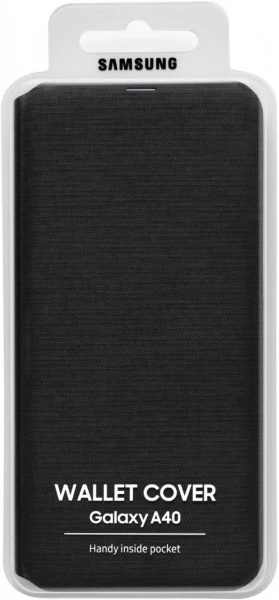 Samsung Wallet Cover Für Galaxy A40 Schwarz 3 Samsung Wallet Cover Für Galaxy A40 Schwarz – Bild 3