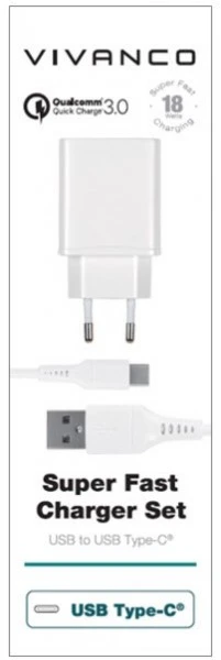 Vivanco USB-C Schnellladeset (18W) Weiß 4 Vivanco USB-C Schnellladeset (18W) Weiß – Bild 4