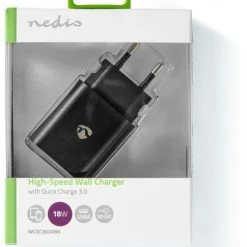 Nedis WCQC302ABK Netzladegerät 3,0 A Schwarz