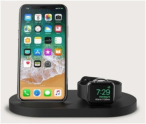 BELKIN Wireless Charging Dock (7,5W) Für Apple Watch/iPhone Schwarz 1 BELKIN Wireless Charging Dock (7,5W) Für Apple Watch/iPhone Schwarz
