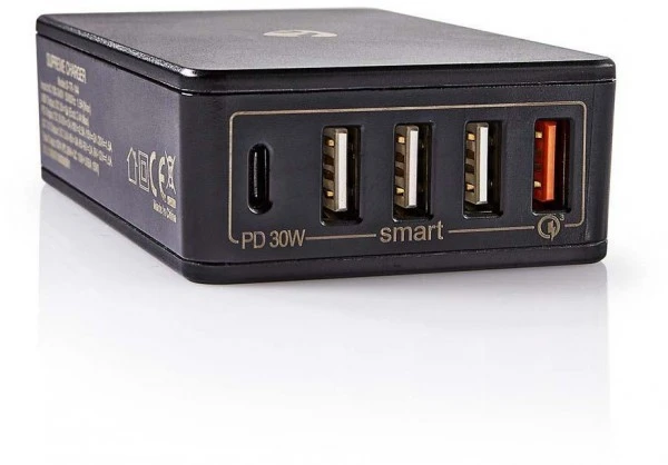 Nedis WCPD30W120BK Netzladegerät (3A) Schwarz 3 Nedis WCPD30W120BK Netzladegerät (3A) Schwarz – Bild 3