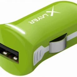 Alternative view of XLayer KFZ-Ladegerät USB Adapter 2.4A Colour Line Grün