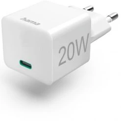 Hama Mini-Schnellladegerät USB-C (20W) Weiss