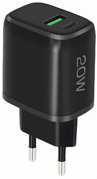 Peter Jäckel Schnelladegerät USB/Type-C (20W) Schwarz 1 Peter Jäckel Schnelladegerät USB/Type-C (20W) Schwarz