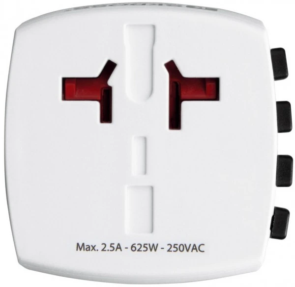 Hama Weltreisestecker MUV Micro 2-polig Weiß 2 Hama Weltreisestecker MUV Micro 2-polig Weiß – Bild 2