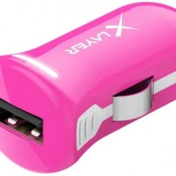 Alternative view of XLayer KFZ-Ladegerät USB Adapter 2.4A Colour Line Pink