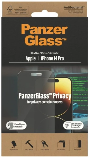 PanzerGlass Displayschutz UWF Privacy Antibakt. Für IPhone 14 Pro 4 PanzerGlass Displayschutz UWF Privacy Antibakt. Für IPhone 14 Pro – Bild 4
