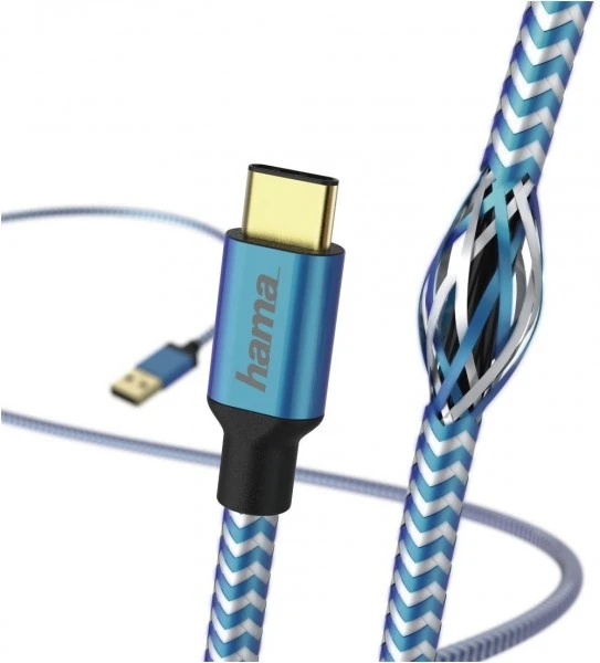 Hama USB-Kabel Reflected (1,5m) Blau 4 Hama USB-Kabel Reflected (1,5m) Blau – Bild 4