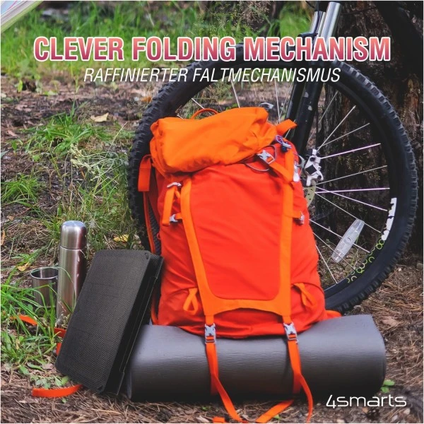 4smarts Faltbares Solar Panel (20W) 2x USB-A Schwarz 5 4smarts Faltbares Solar Panel (20W) 2x USB-A Schwarz – Bild 5