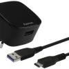 Hama Adaptive Power Tech Lade-Set USB Typ-C Schwarz