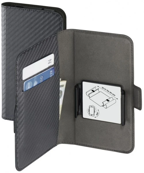 Hama Booklet Smart Move Carbon Gr. XL Grau 4,7 - 5,1" 1 Hama Booklet Smart Move Carbon Gr. XL Grau 4,7 - 5,1"