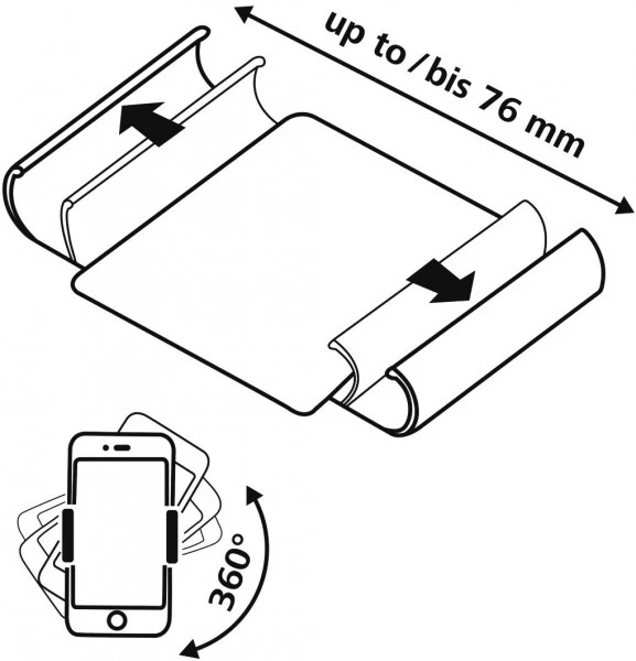 Hama Booklet Smart Move - Rainbow L Handy-Klapptasche Grau 5 Hama Booklet Smart Move - Rainbow L Handy-Klapptasche Grau – Bild 5