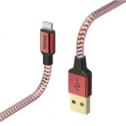 Hama Lightning-Kabel Reflected (1,5m) Rot