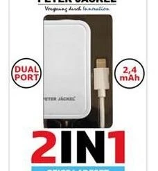 Peter Jäckel USB Travel Charger 2in1 Dual Port Typ-C Weiss
