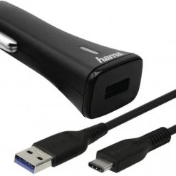 Hama KFZ-Ladeset Adaptive Fast Tech USB Typ-C Schwarz