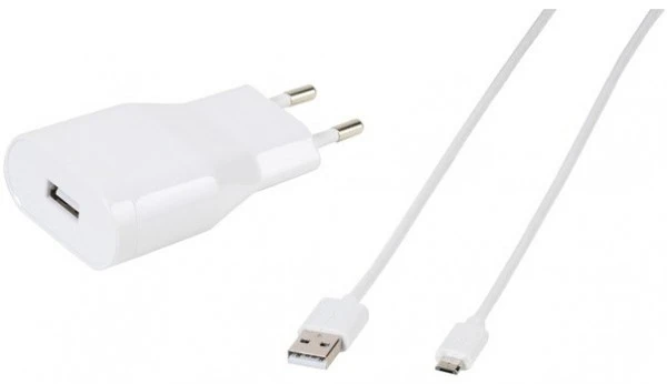 Vivanco TCVVMUSB24AW USB-Ladegerät Mit Micro-USB-Kabel (1,2m) Weiß 1 Vivanco TCVVMUSB24AW USB-Ladegerät Mit Micro-USB-Kabel (1,2m) Weiß