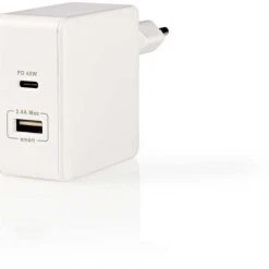 Nedis WCPD45W100WT Netzladegerät (45W) Weiß