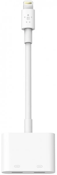 BELKIN Rockstar Lightning Audio + Charge Adapter Weiß 1 BELKIN Rockstar Lightning Audio + Charge Adapter Weiß