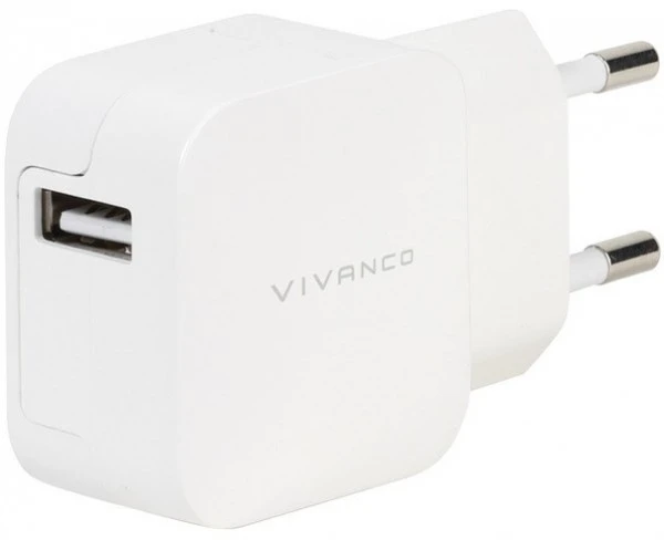 Vivanco CHARGVVUSB2.4AW USB Ladenetzteil Weiß 1 Vivanco CHARGVVUSB2.4AW USB Ladenetzteil Weiß