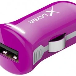 Alternative view of XLayer KFZ-Ladegerät USB Adapter 2.4A Colour Line Violett