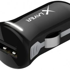 Alternative view of XLayer KFZ-Ladegerät USB Adapter 2.4A Colour Line Schwarz