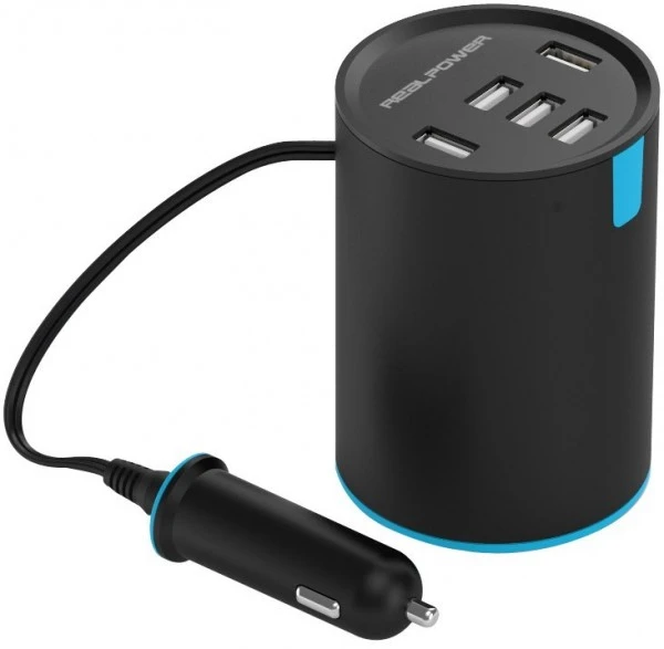 RealPower Car Charger Tube 5 Schwarz 1 RealPower Car Charger Tube 5 Schwarz