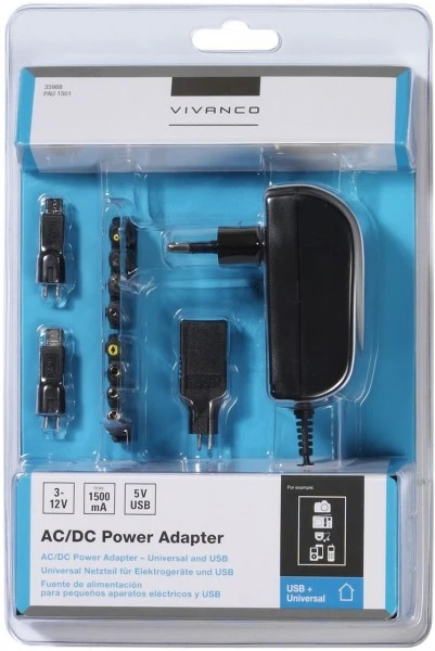 Vivanco PAU 1501 (1500mA) Schwarz 2 Vivanco PAU 1501 (1500mA) Schwarz – Bild 2