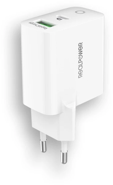 RealPower PC-38 USB/-C Wandladegerät (38W) 1 RealPower PC-38 USB/-C Wandladegerät (38W)