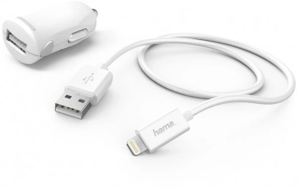 Hama Kfz-Ladeset Lightning Weiß 1 Hama Kfz-Ladeset Lightning Weiß