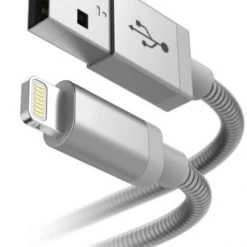 Hama Lightning-Kabel Metall (1,5m) Silber