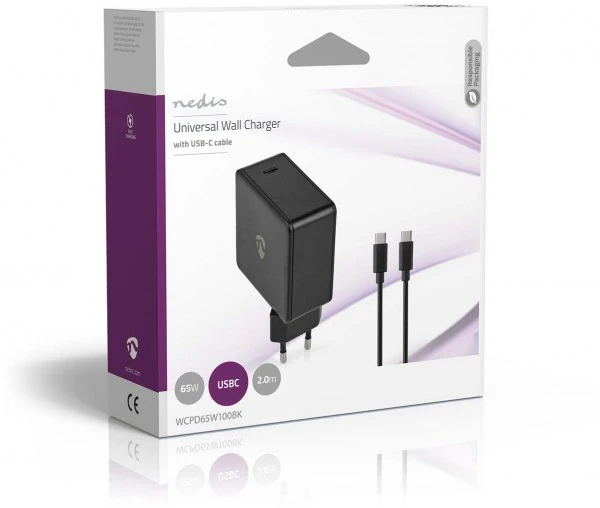 Nedis WCPD65W100BK Netzladegerät Schwarz 6 Nedis WCPD65W100BK Netzladegerät Schwarz – Bild 6