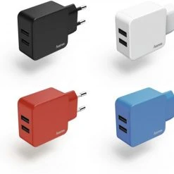 Hama 2-fach USB, 2,4A Ladegerät Sortiert