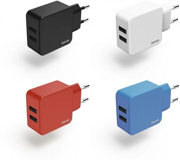 Hama 2-fach USB, 2,4A Ladegerät Sortiert 1 Hama 2-fach USB, 2,4A Ladegerät Sortiert
