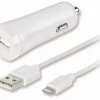 Vivanco CCVVLIGHTNING24AW KFZ Ladenetzteil USB > Lightning (1m) Weiß