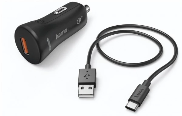 Hama Kfz-Ladeset USB Type-C QC 3.0 (3A) Schwarz 2 Hama Kfz-Ladeset USB Type-C QC 3.0 (3A) Schwarz – Bild 2