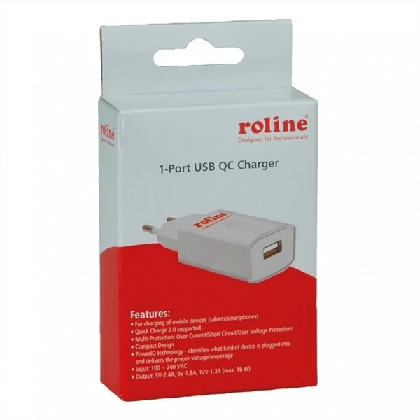 Roline USB Charger 1-Port QC (12 W) Mit Euro-Stecker 2 Roline USB Charger 1-Port QC (12 W) Mit Euro-Stecker – Bild 2