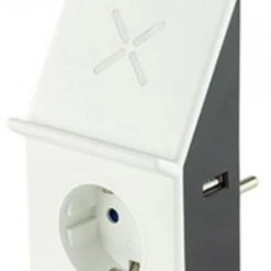 REV USB-Ladegerät Wireless Steckdose Weiß