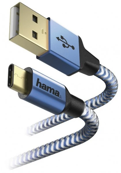 Hama USB-Kabel Reflected (1,5m) Blau 2 Hama USB-Kabel Reflected (1,5m) Blau – Bild 2