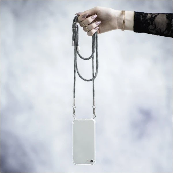 Hama Cross-Body-Band Kordel Hellgrau 4 Hama Cross-Body-Band Kordel Hellgrau – Bild 4