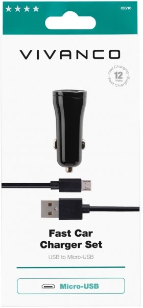 Vivanco 2.4A KFZ USB Ladegerät Schwarz 4 Vivanco 2.4A KFZ USB Ladegerät Schwarz – Bild 4